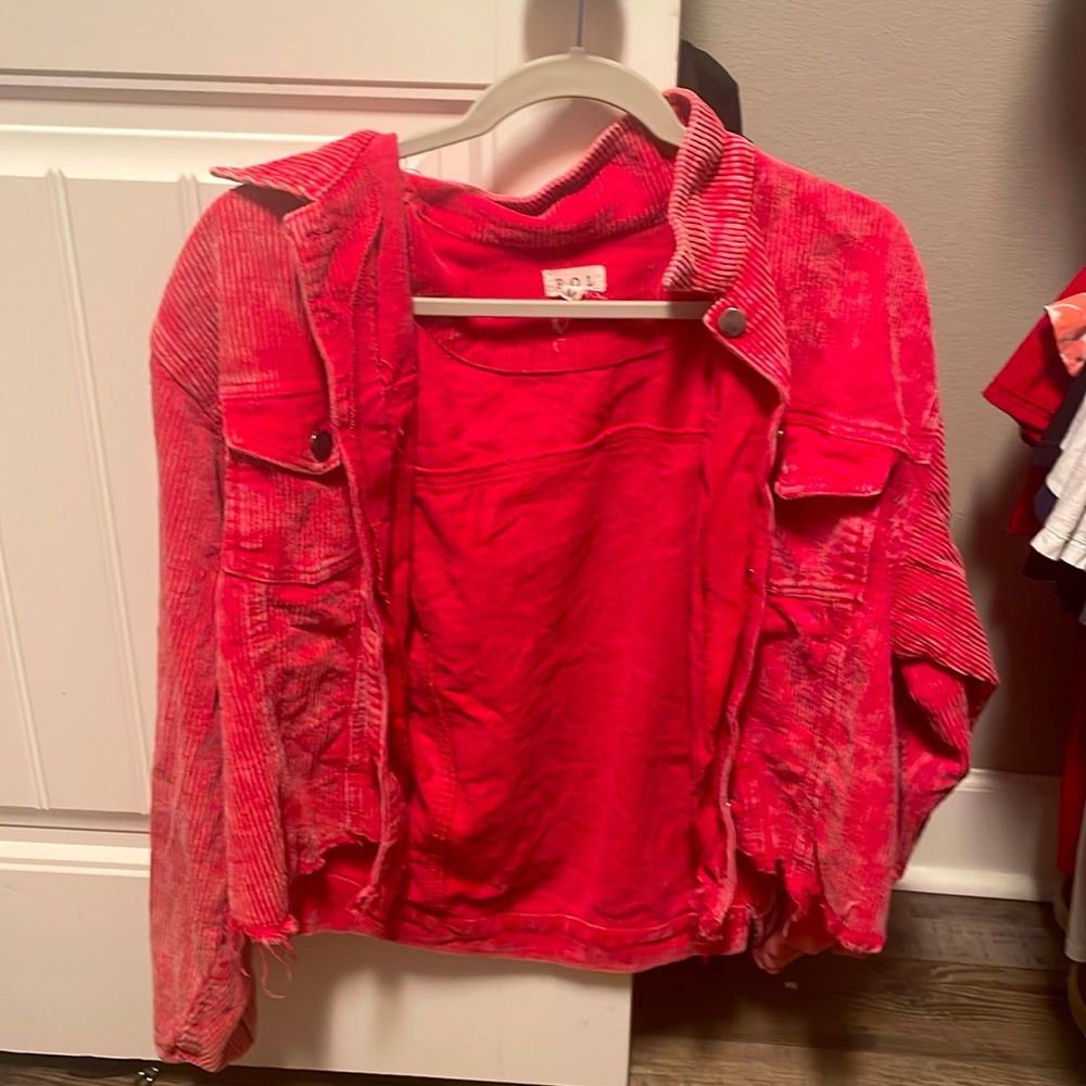 POL red corduroy jacket